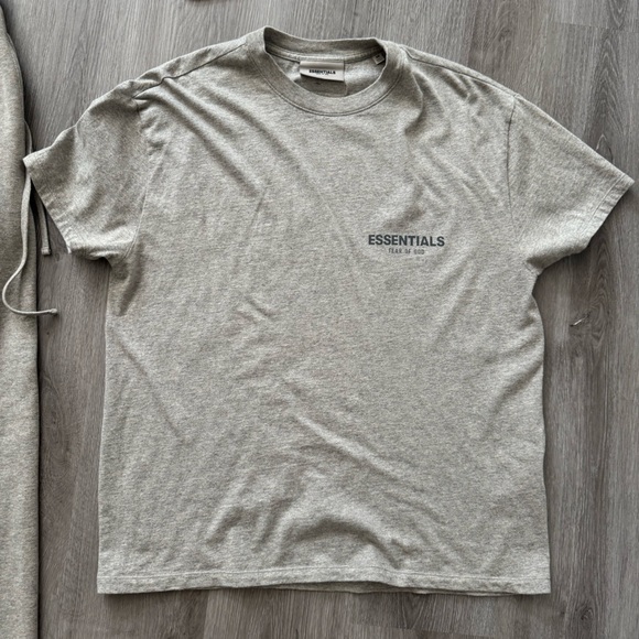 Essentials Heather Gray Tee - Picture 1 of 5